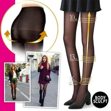 將圖片載入圖庫檢視器 Flawless Legs Fake Translucent Warm Fleece Pantyhose