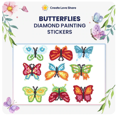 Diamond Painting Stickers - Butterflies
