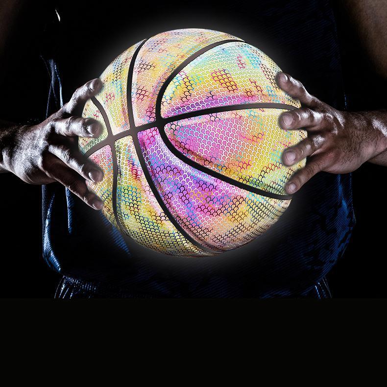Holographic Glowing Reflective Basketball